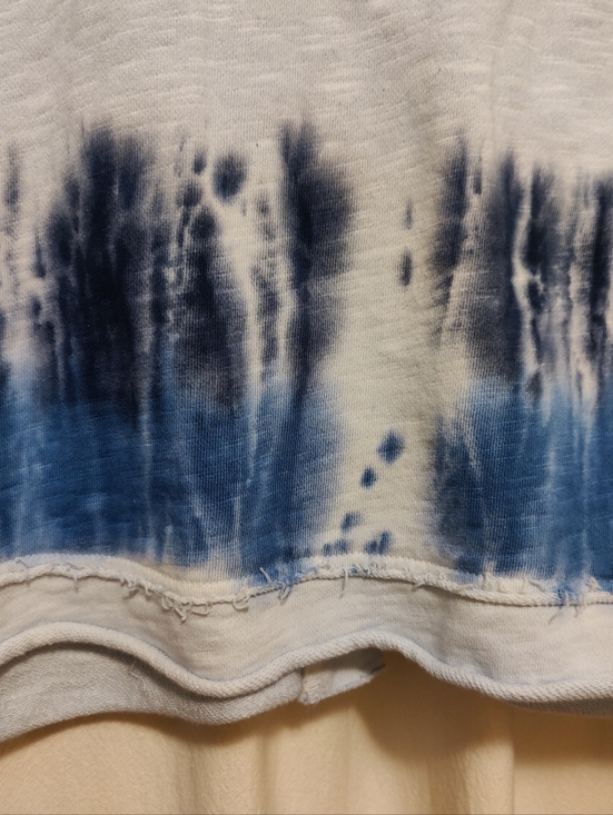 APNY Raw Edge Indigo Tie-dye French Terry Jacket, Size L - Picture 10 of 14